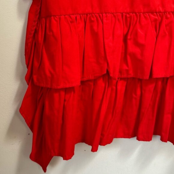 Zara W/B NEW Oversized Poplin Ruffles Dress Lightweight Boxy Tunic Cotton Shift - Picture 12 of 16